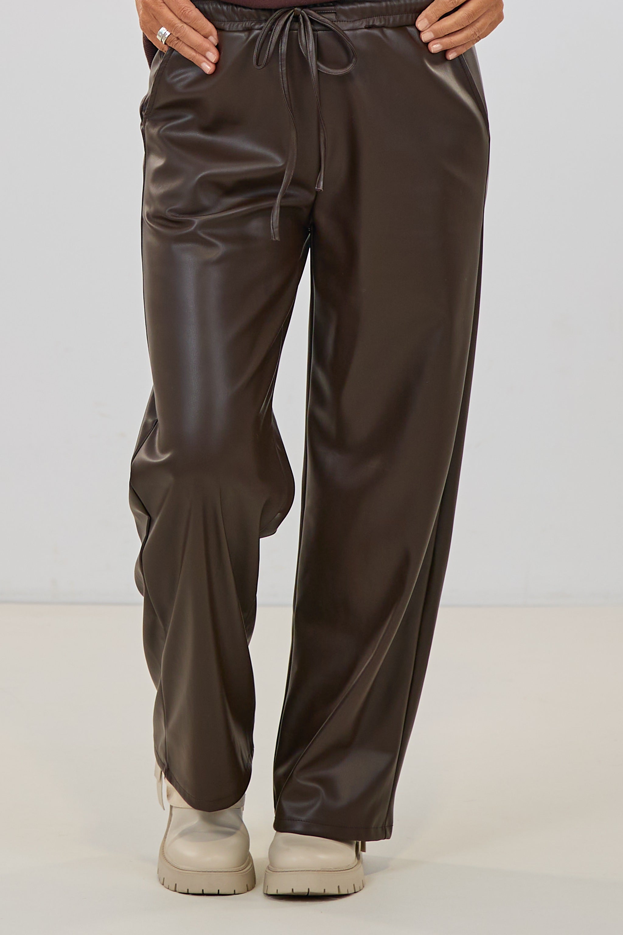 Kunstleder Hose, schoko