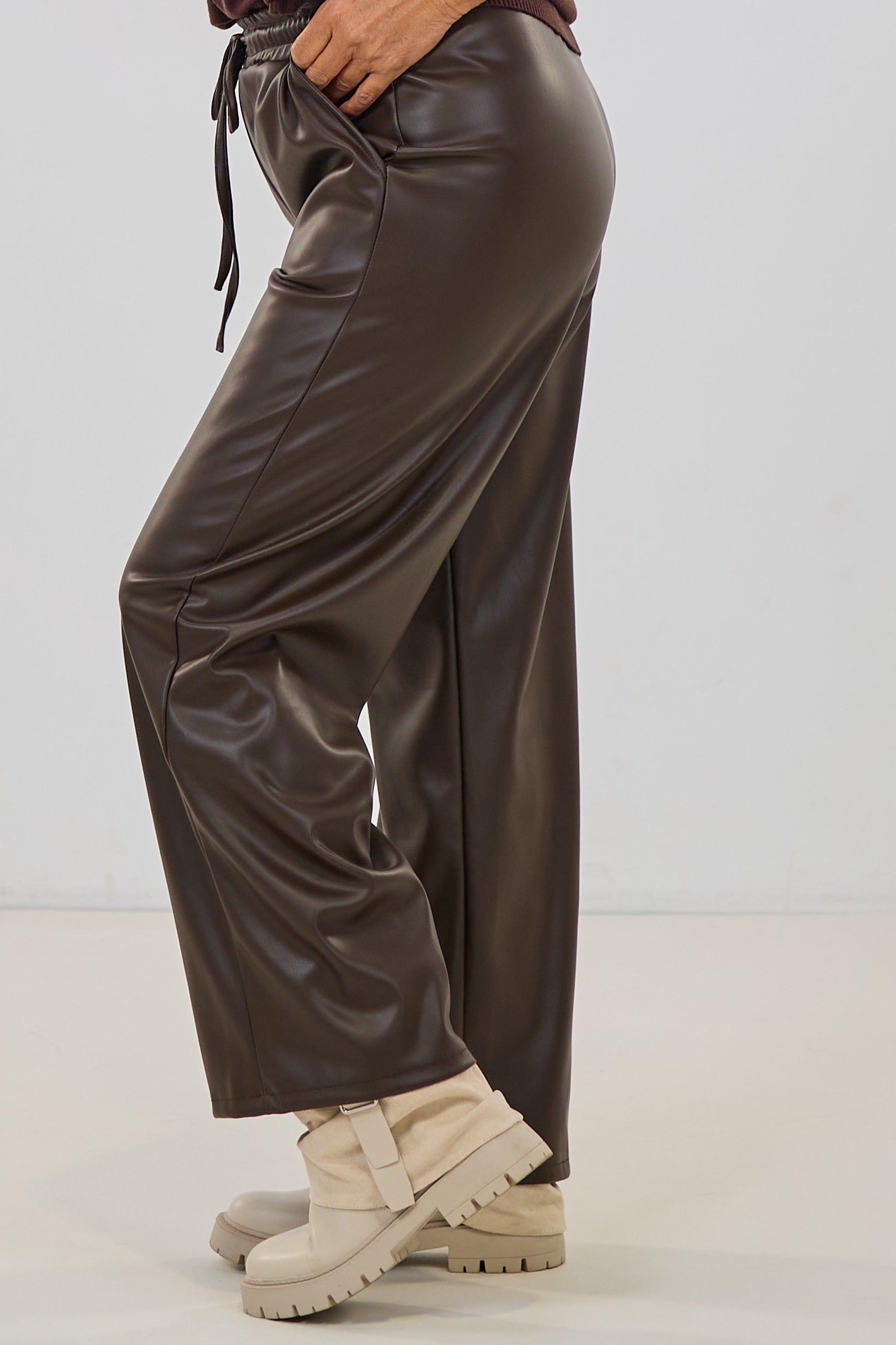 Kunstleder Hose, schoko