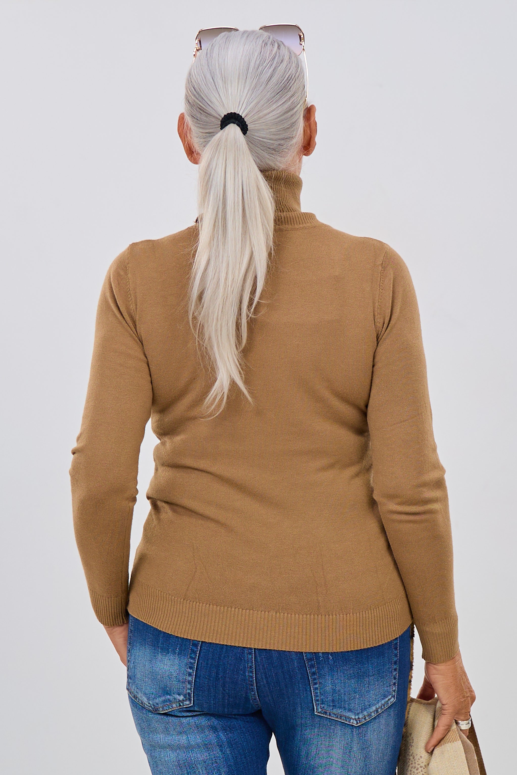 Rollkragen Pulli "Senorita", camel