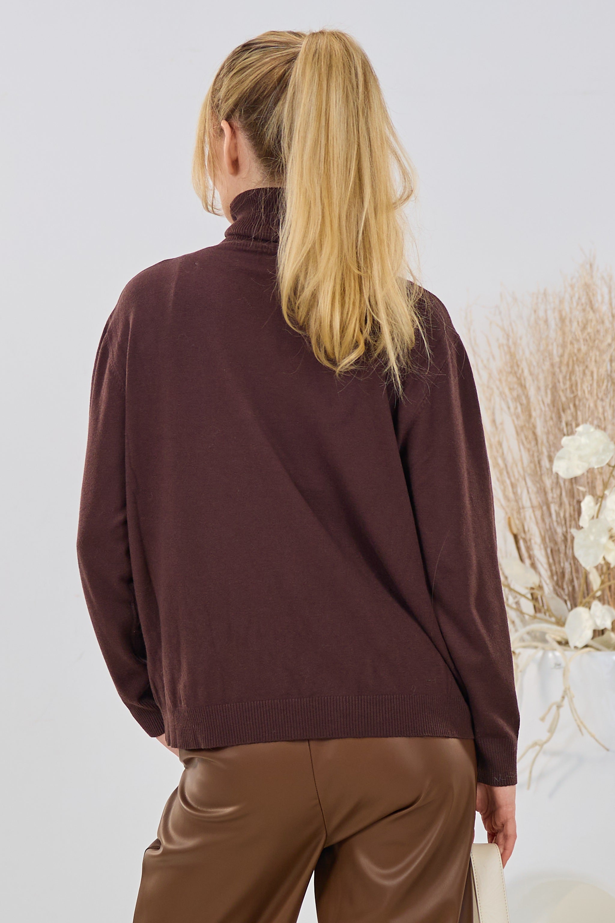 Rollkragen Pulli "Senora", schoko