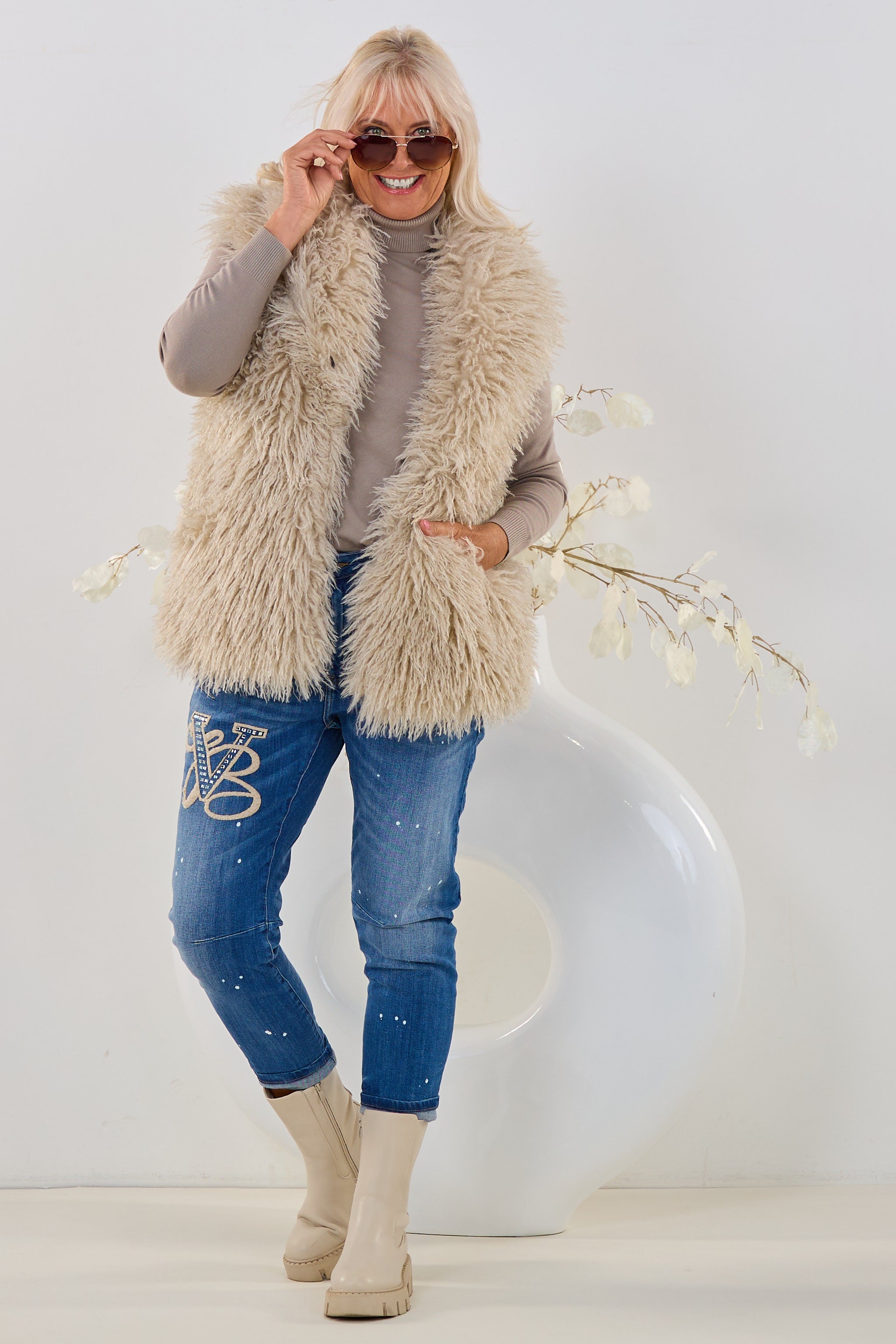 Rollkragen Pulli "Senora", schlamm