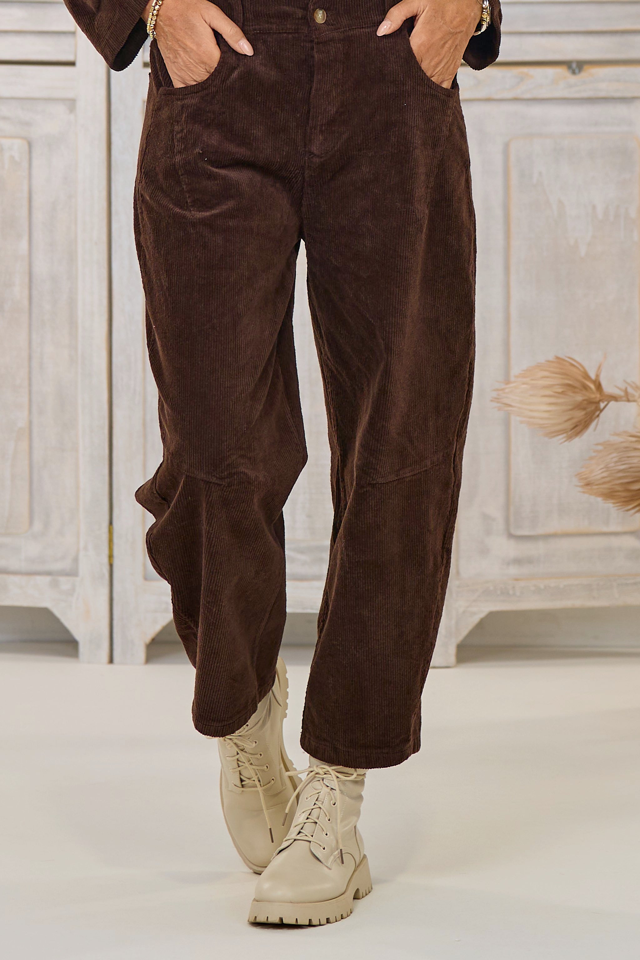 Cordhose im Balloon-Style, braun