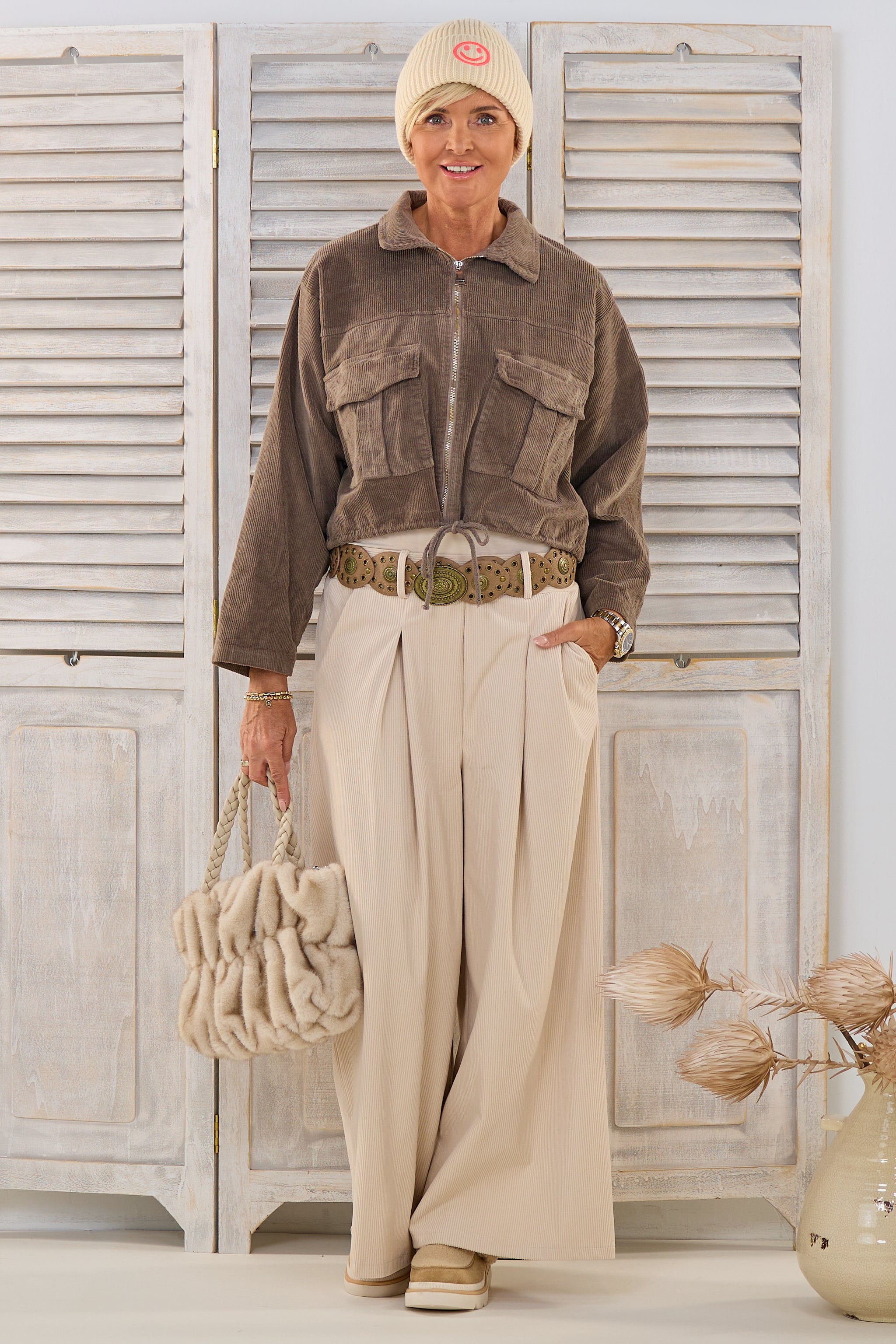 kurze Cordjacke, schlamm