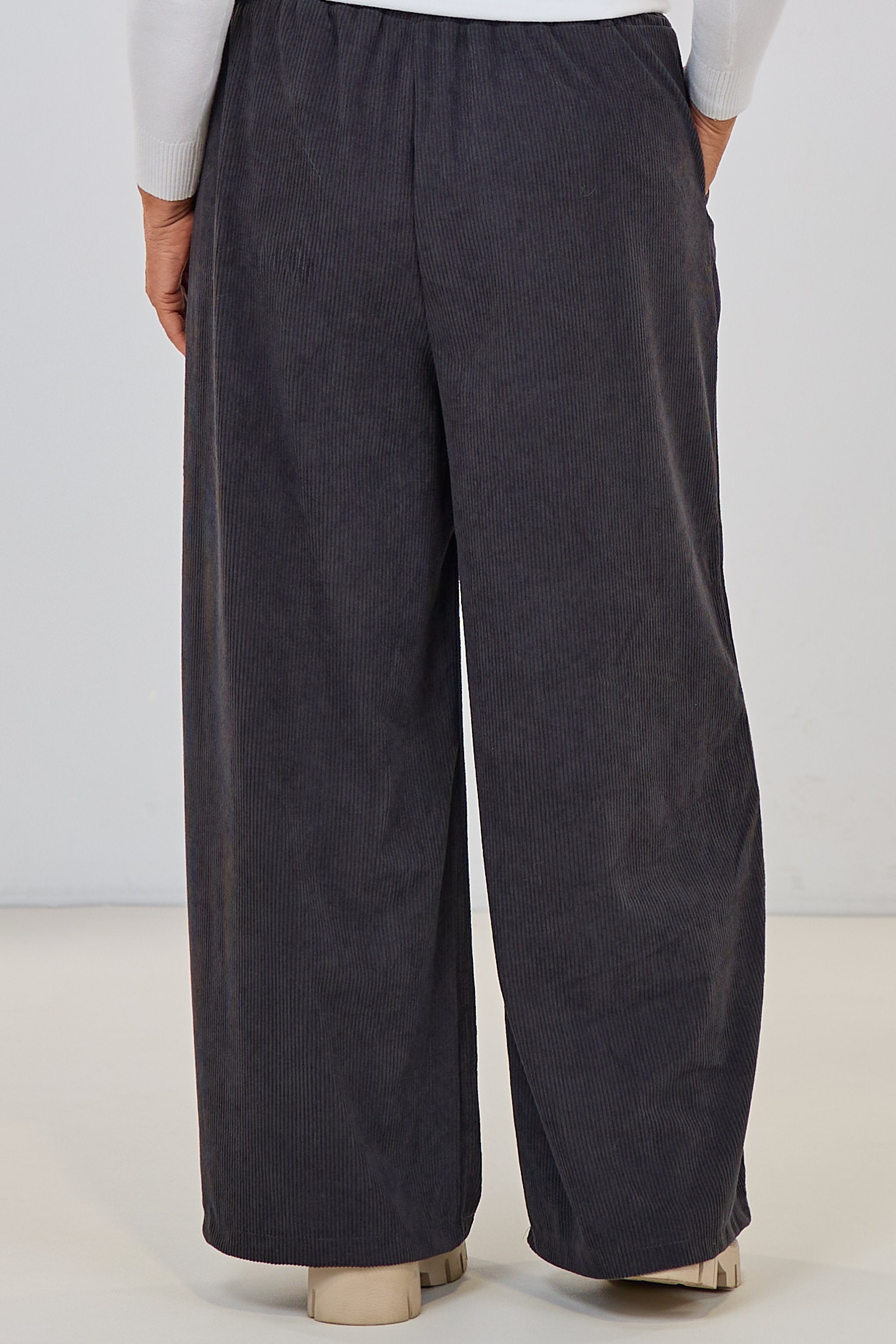 Cordhose super weiten Beinen, anthrazit