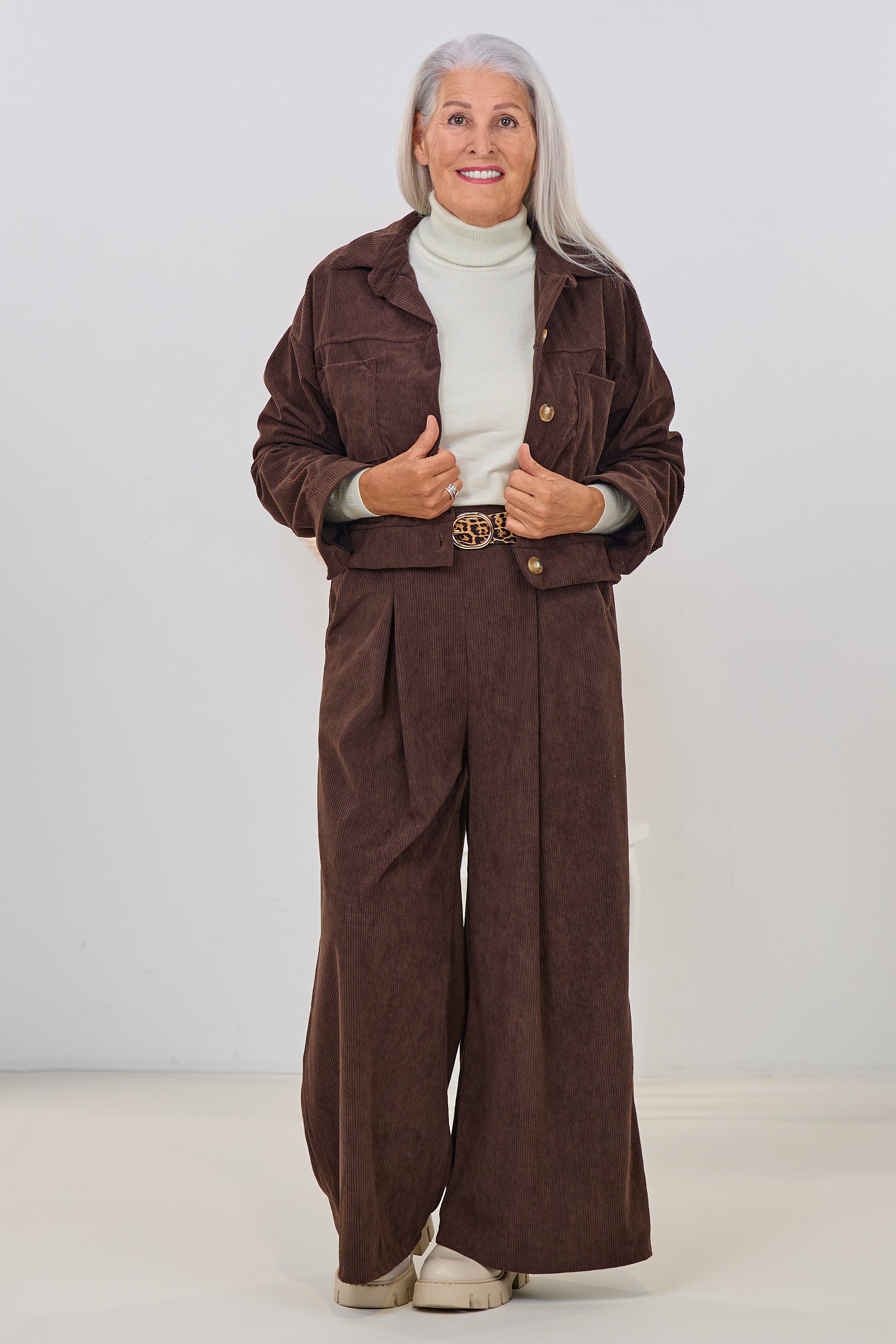 Cordhose super weiten Beinen, braun