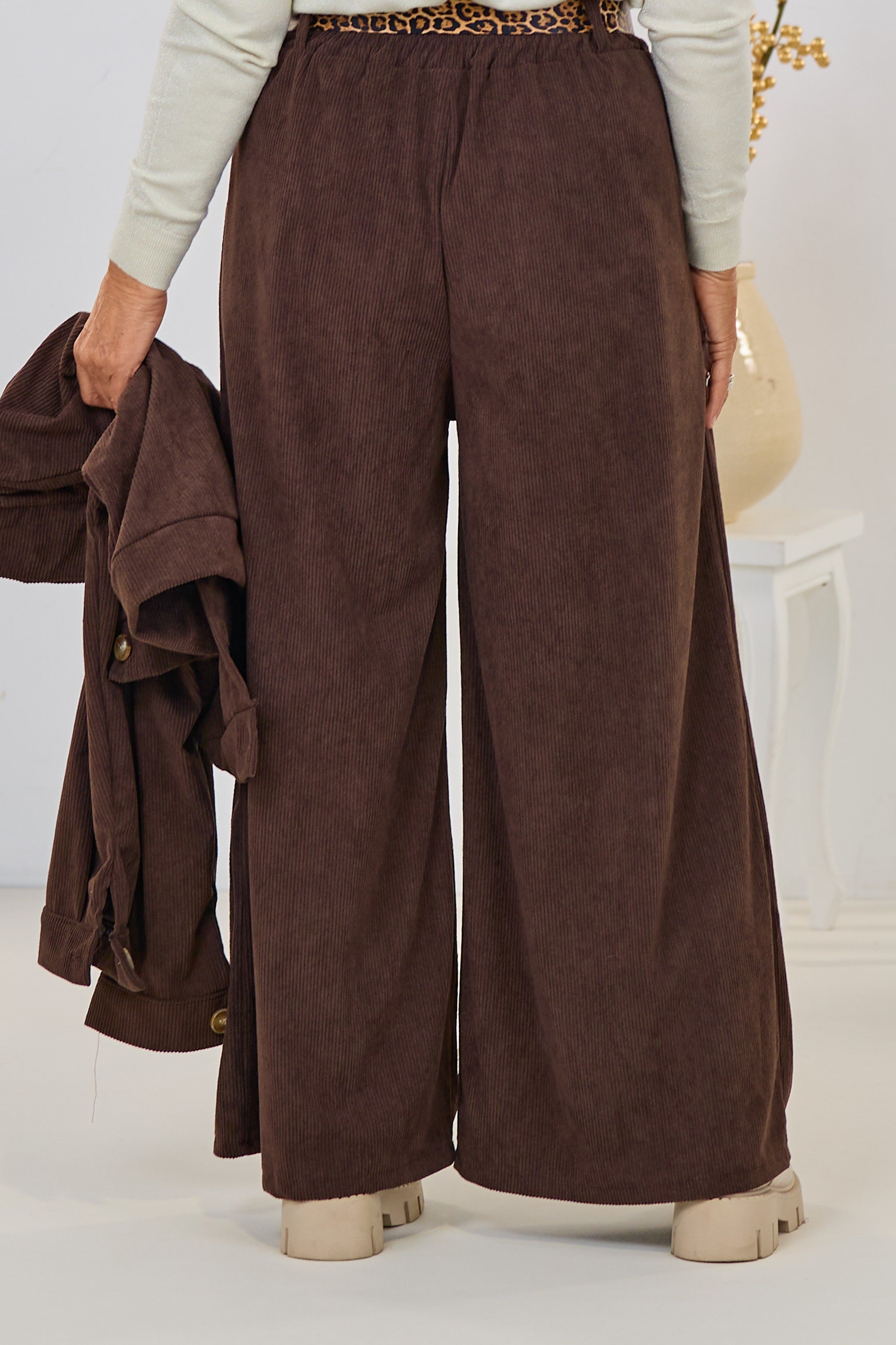Cordhose super weiten Beinen, braun