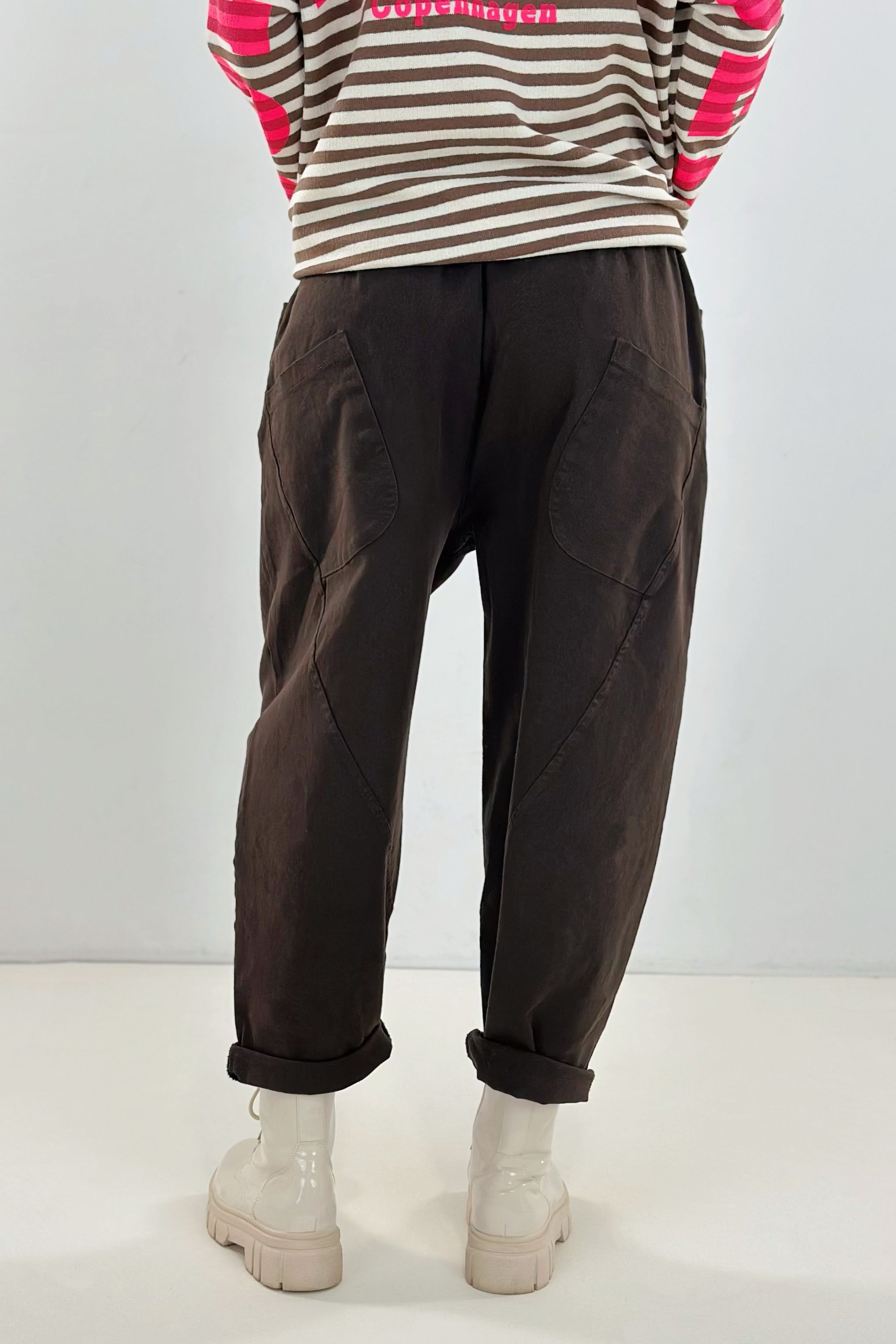 Herbstliche Balloon-Style-Hose, braun
