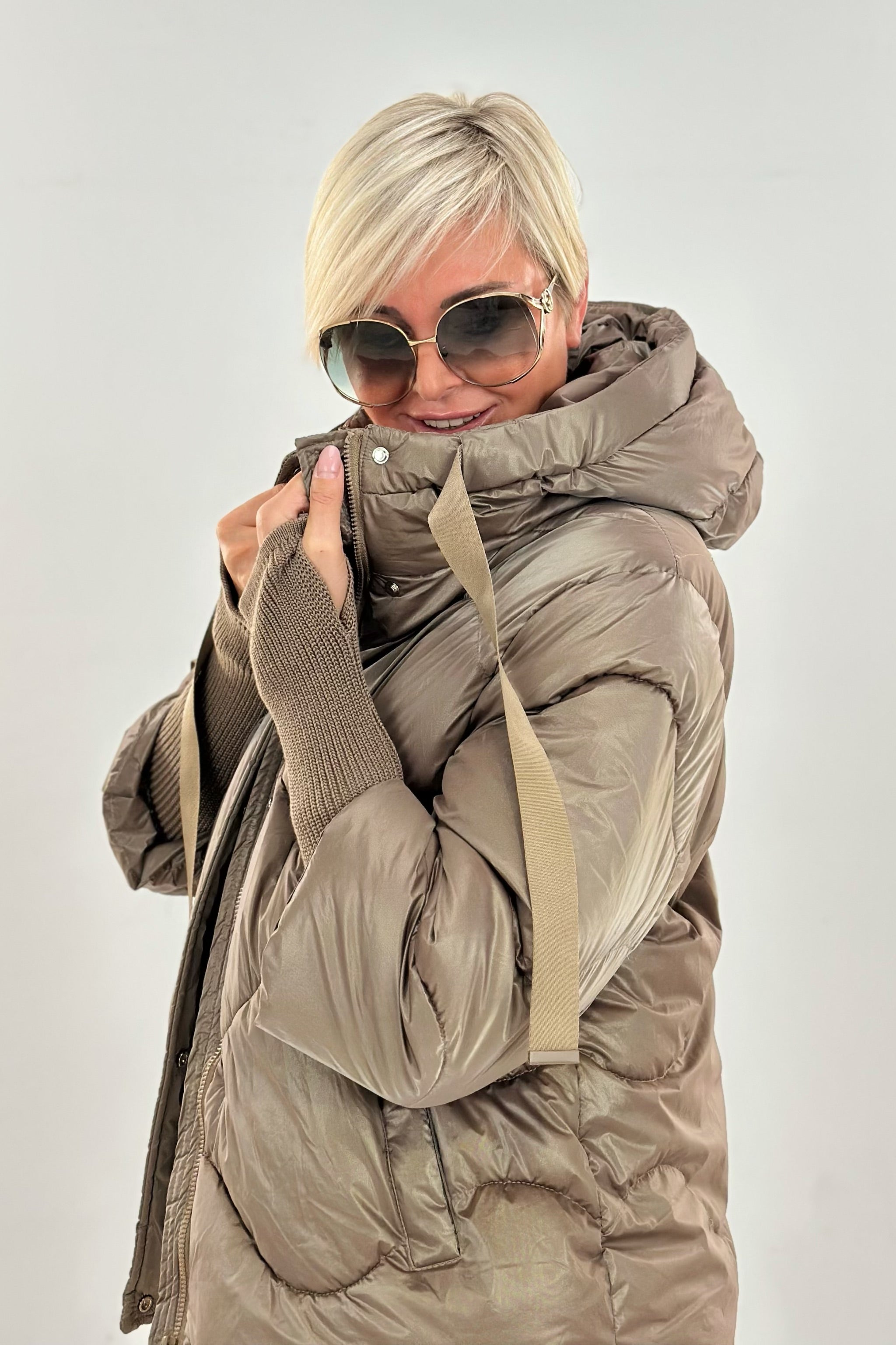 Coole Steppjacke mit engen Bündchen, bronze (braun)