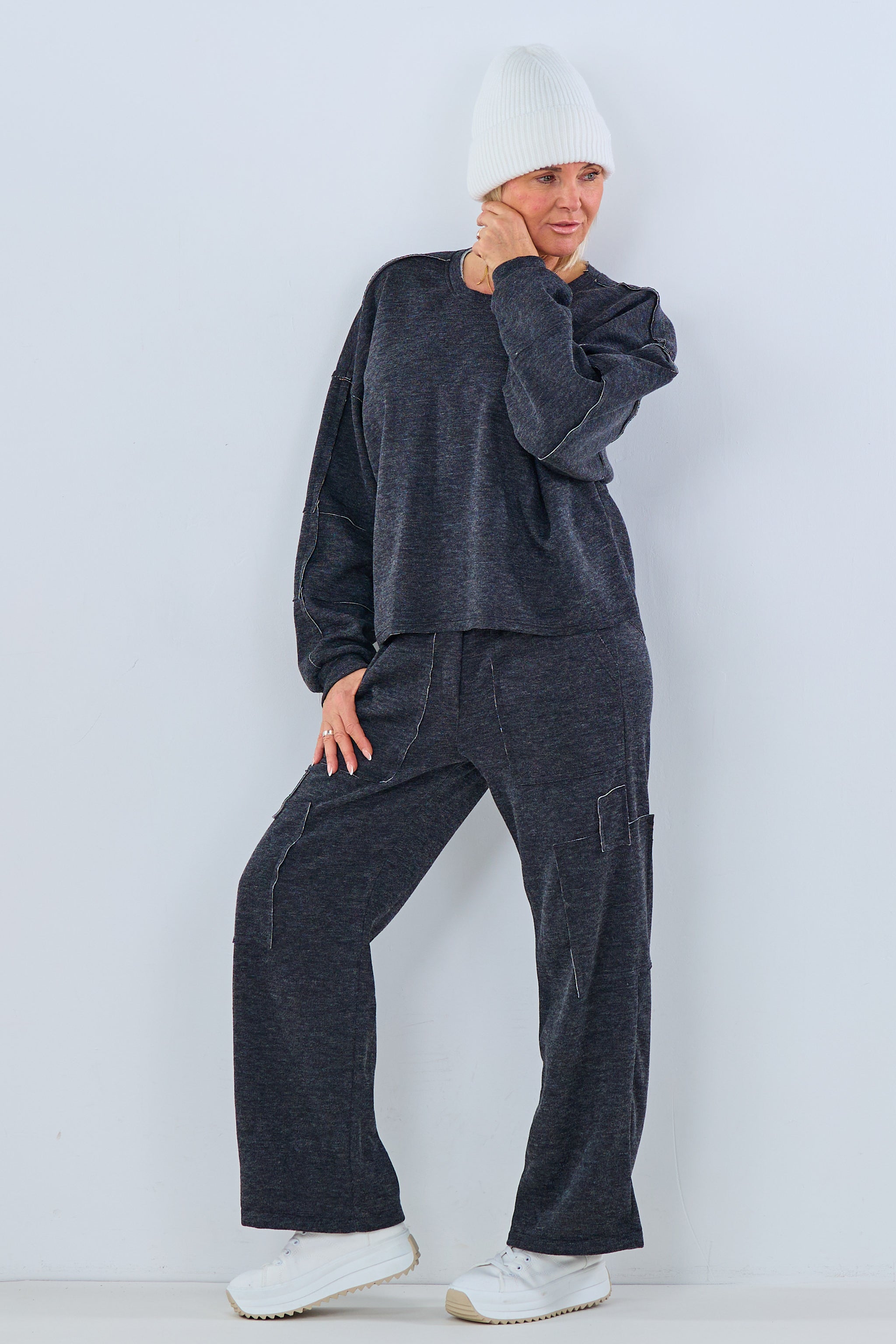 Bi-Color Pulli, anthrazit-hellgrau von Trends & Lifestyle