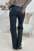 Five-Pocket Jeans, schwarz-beschichtet