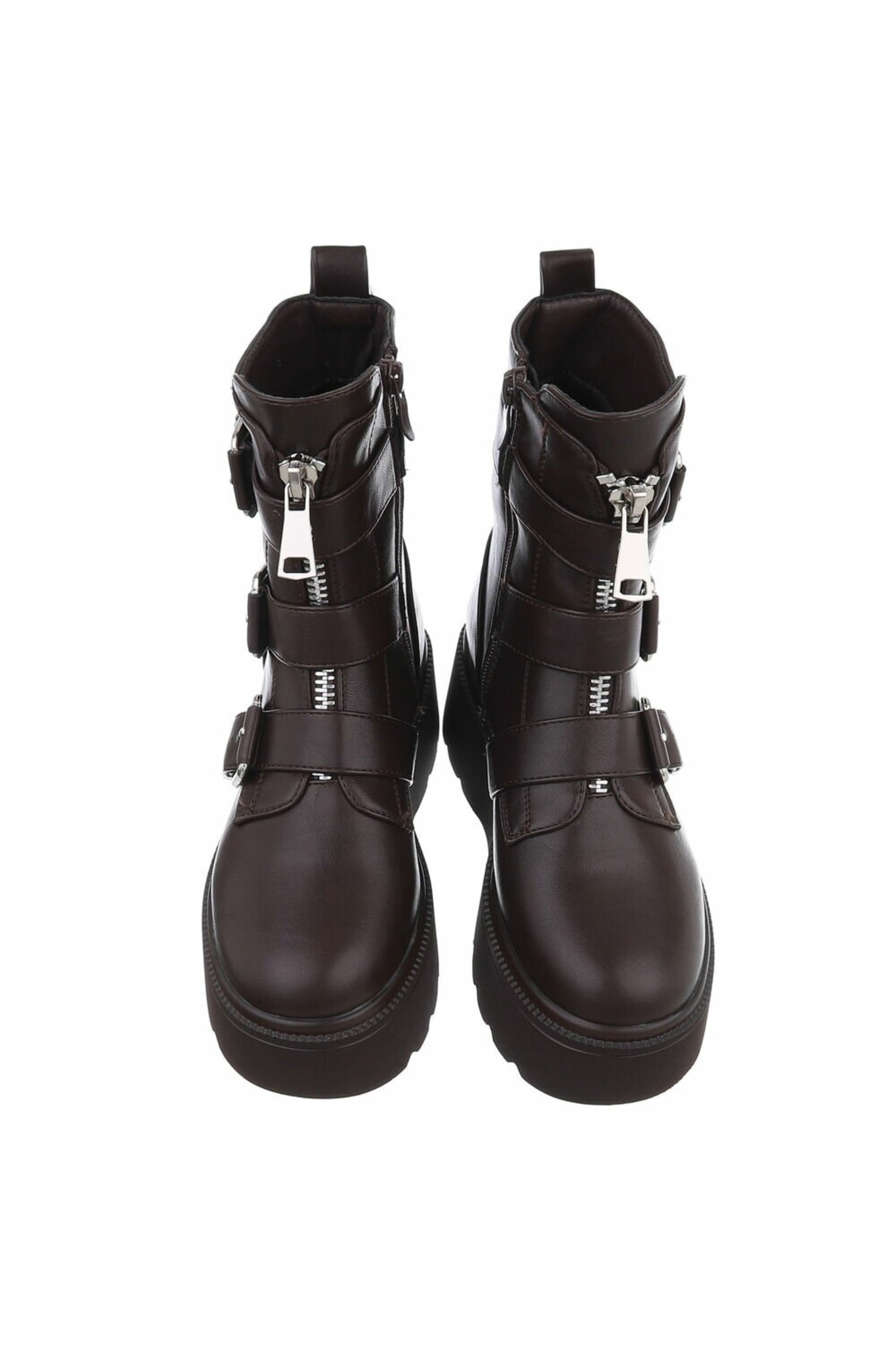 Boots mit Schnallen, braun