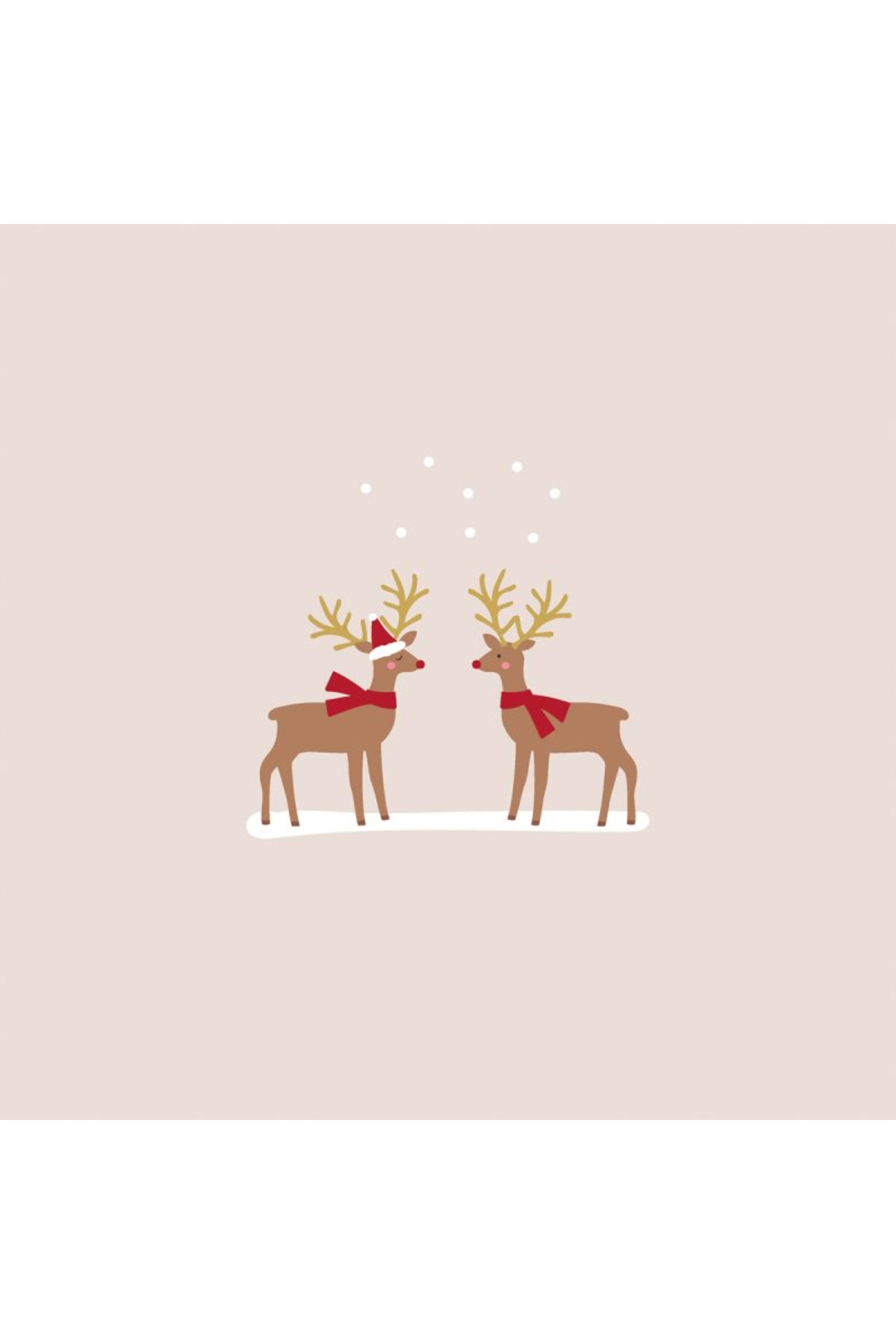 Servietten: Elche, beige-braun