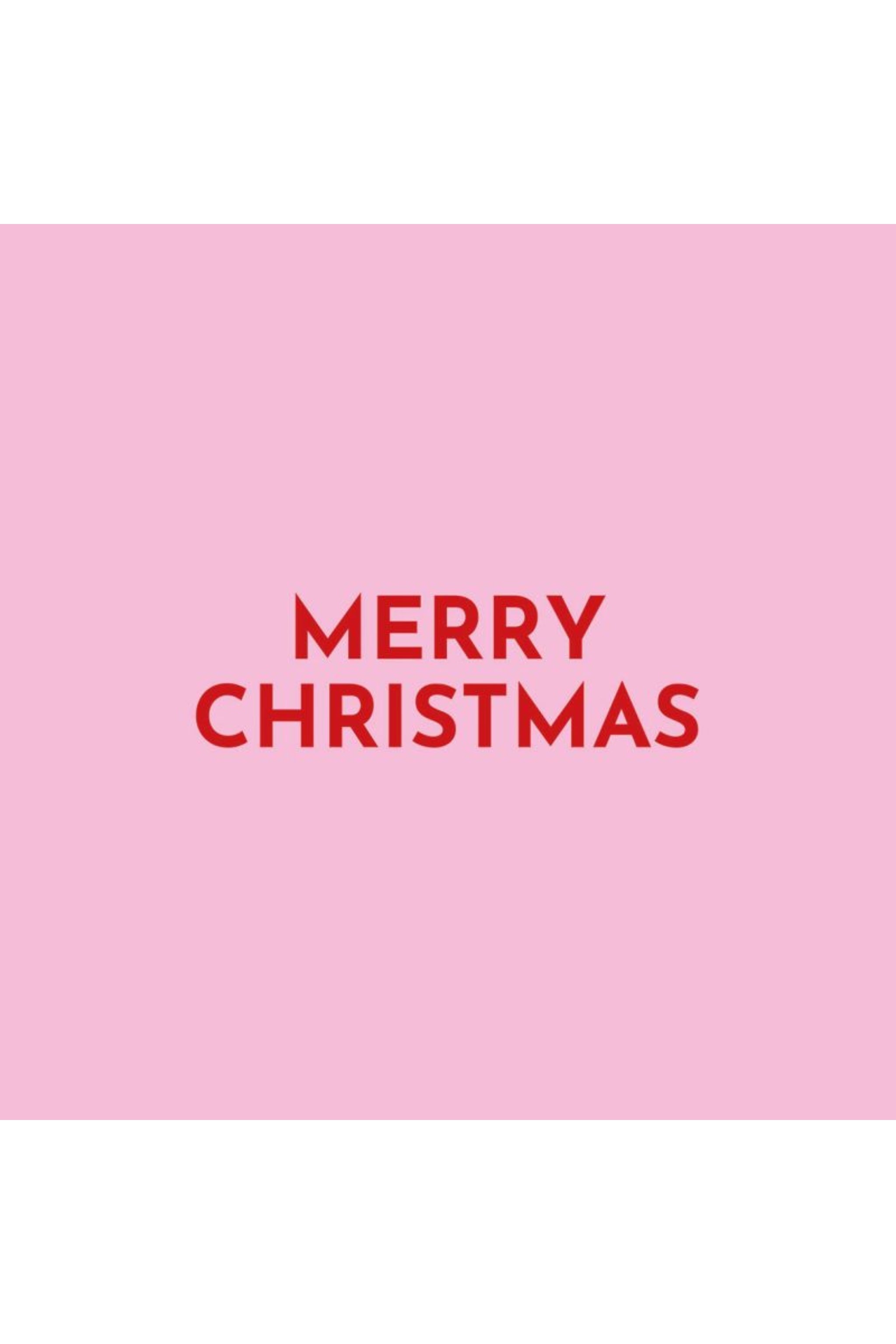 Servietten: MERRY CHRISTMAS, rosa-rot