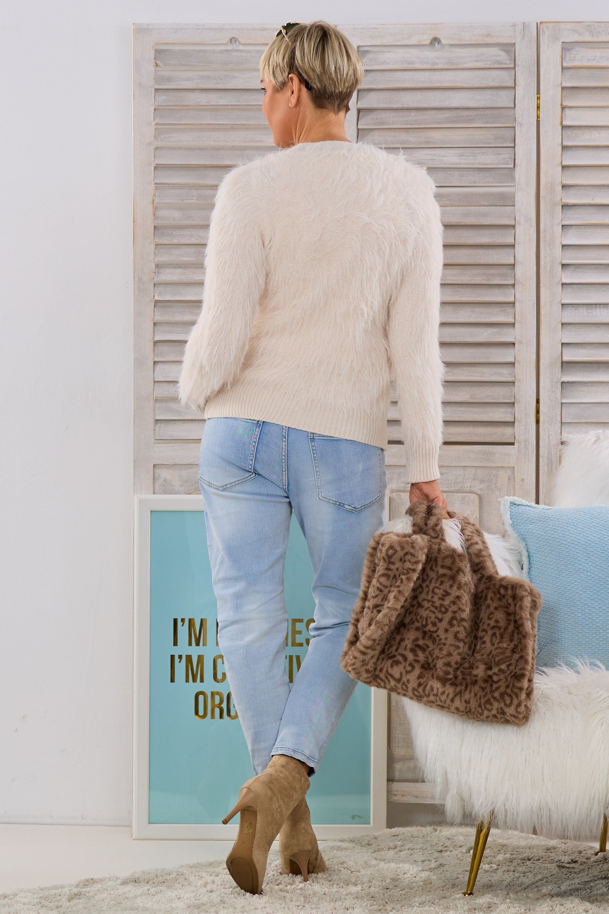 Mega kuscheliger Pulli, beige