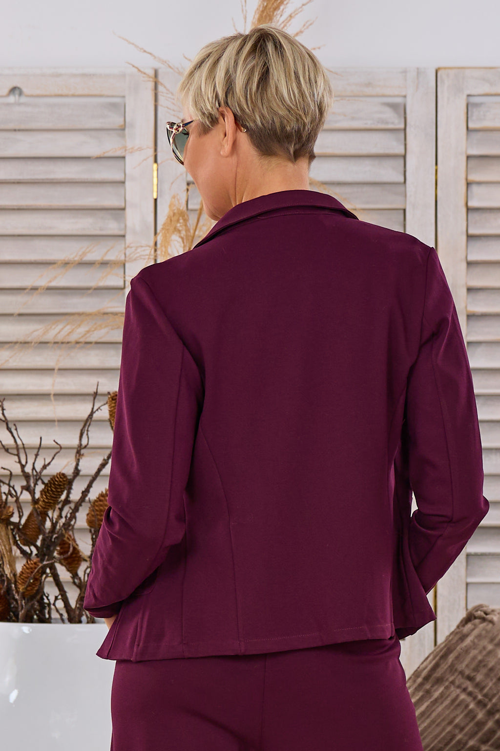 Blazer kurz, bordeaux