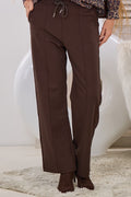 Weiche Hose mit Biese, braun
