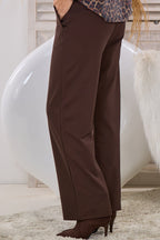 Weiche Hose mit Biese, braun
