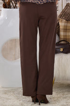 Weiche Hose mit Biese, braun