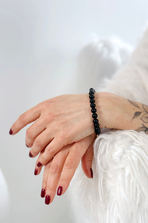 Armband PEARLS, schwarz