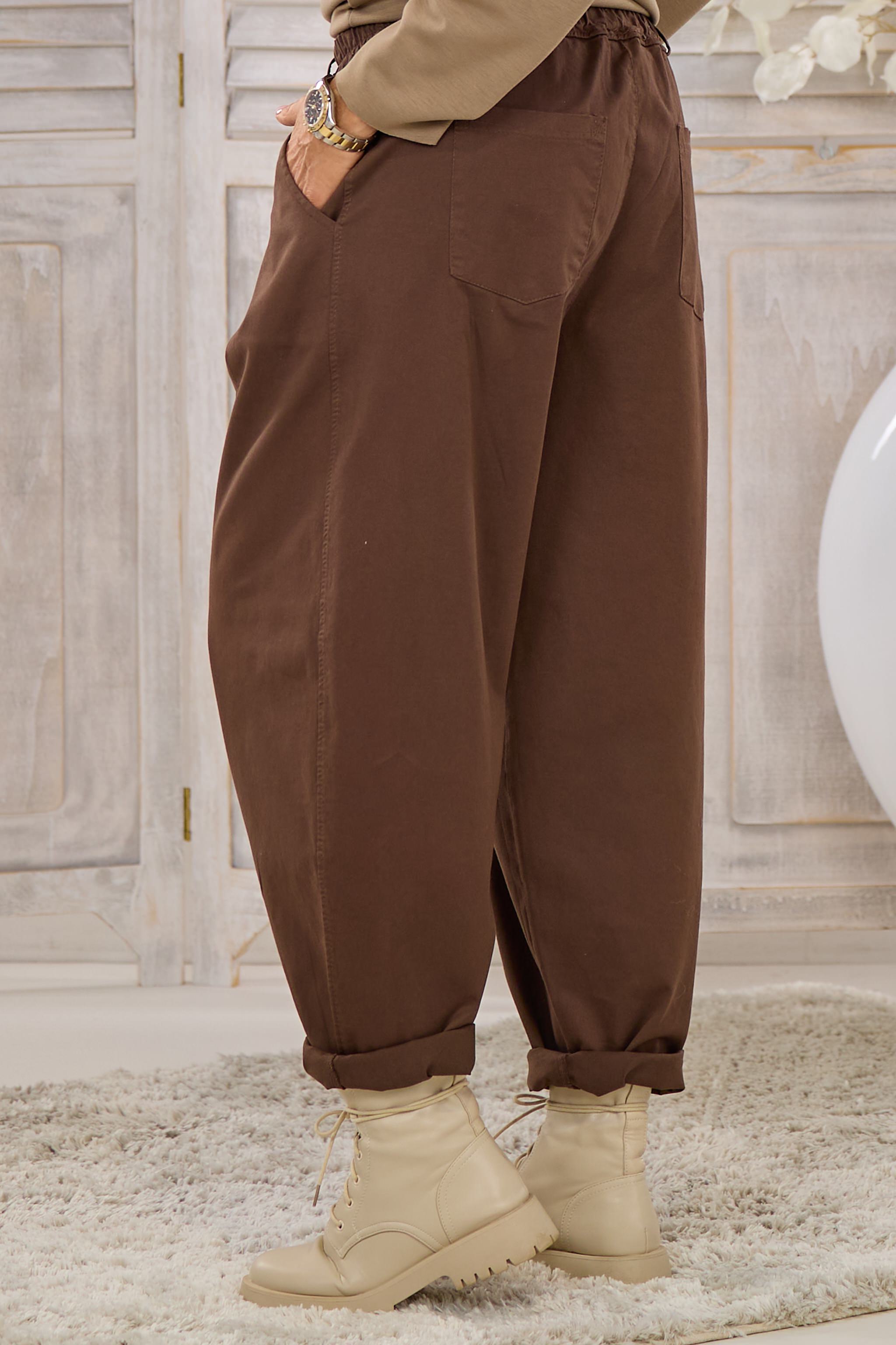 Baggy Hose im Balloon-Style, braun