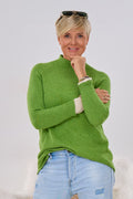 Strickpullover mit Turtleneck, grün