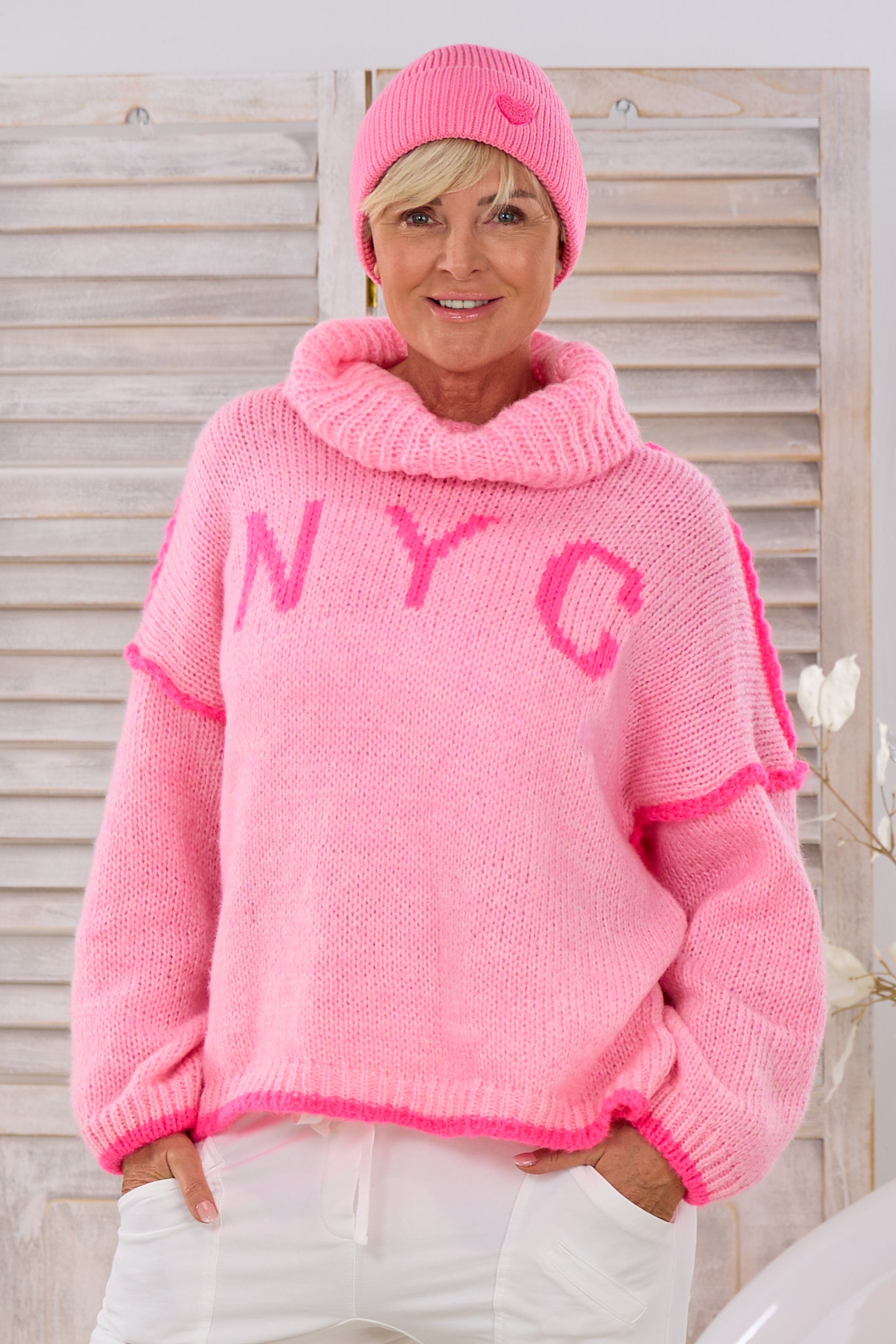 Bicolor Pulli HEY, rosa-pink