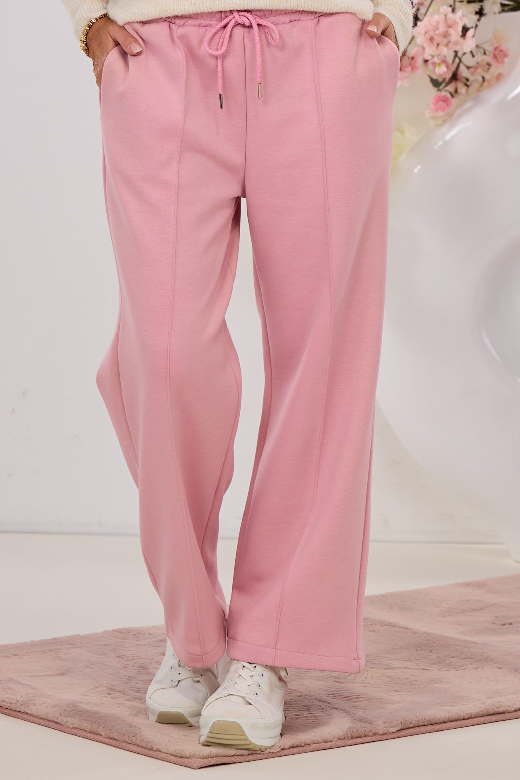 Cozy Hose mit Biese, rosa