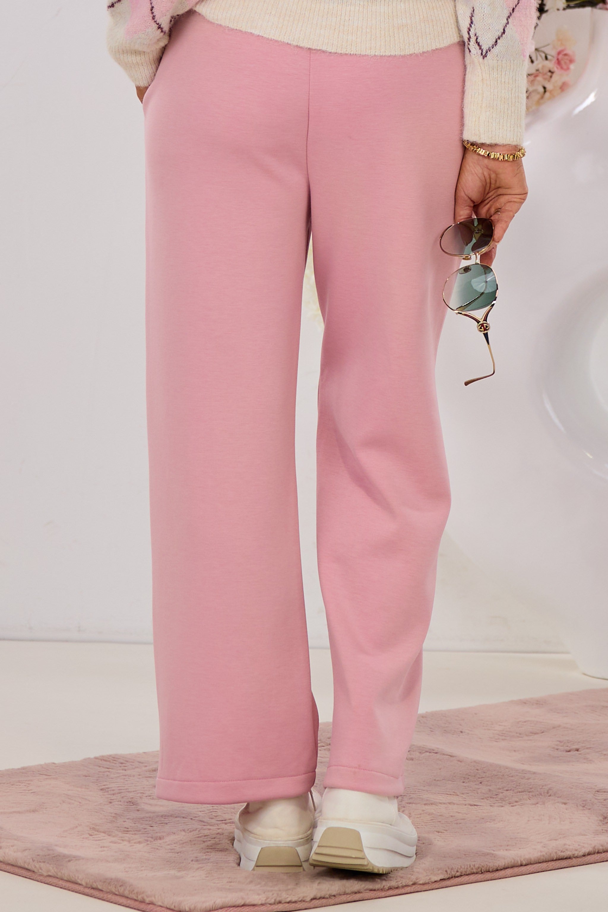 Cozy Hose mit Biese, rosa