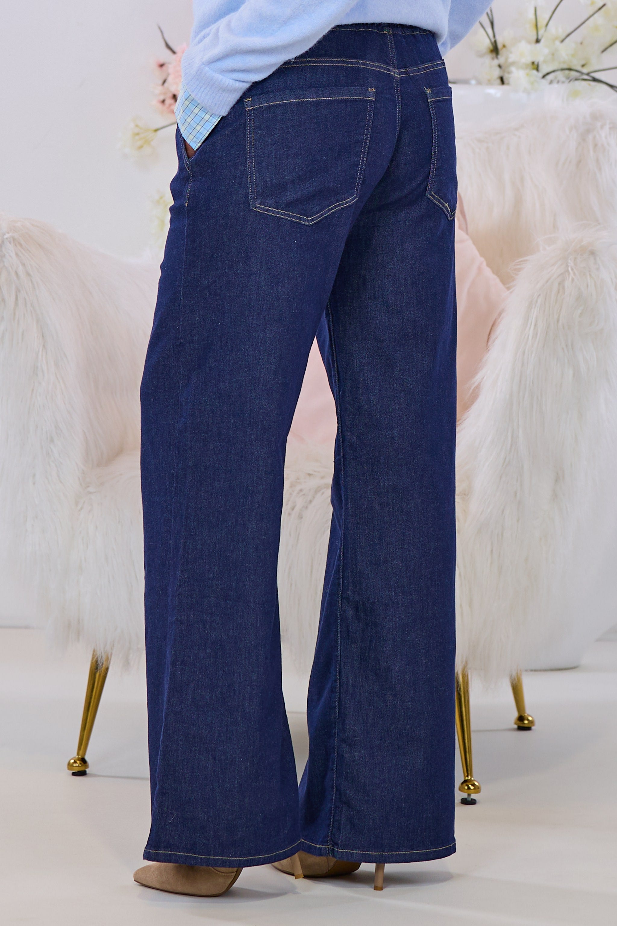 Marlene Hose im Jeans-Style, dark denim