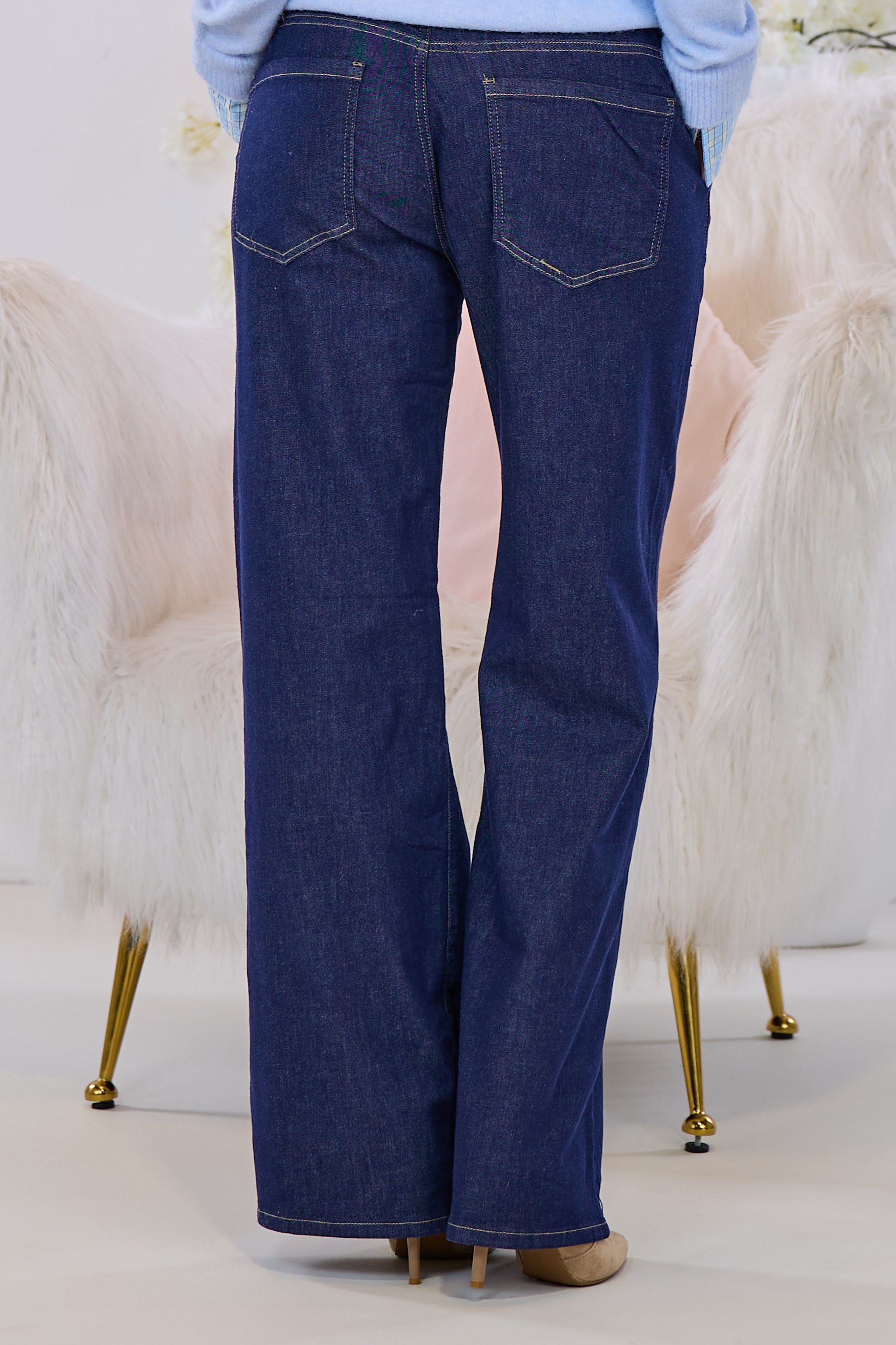 Marlene Hose im Jeans-Style, dark denim