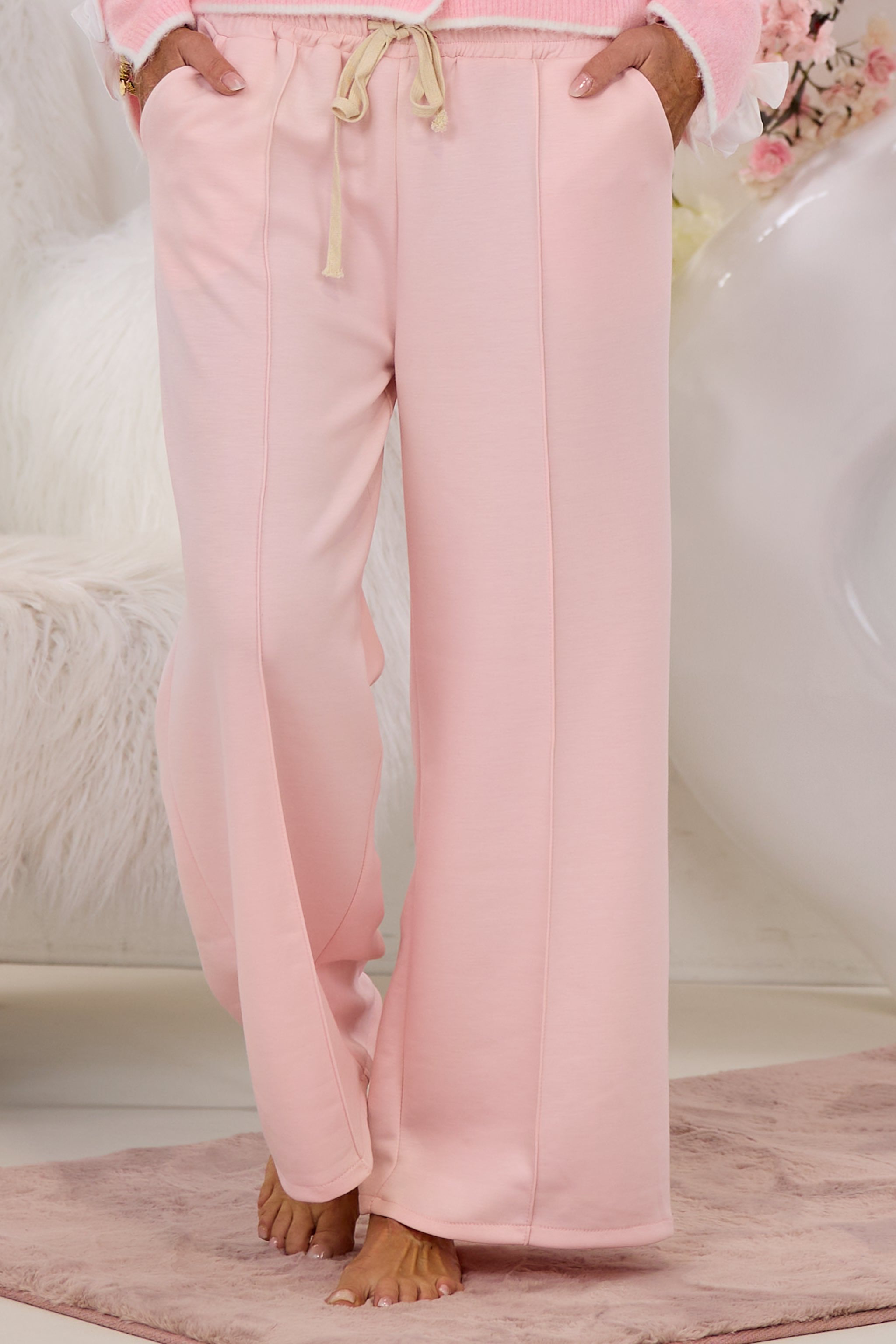 Cozy Hose mit Biese, rosa