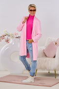 Leichter Mantel mit Reverskragen, rosa