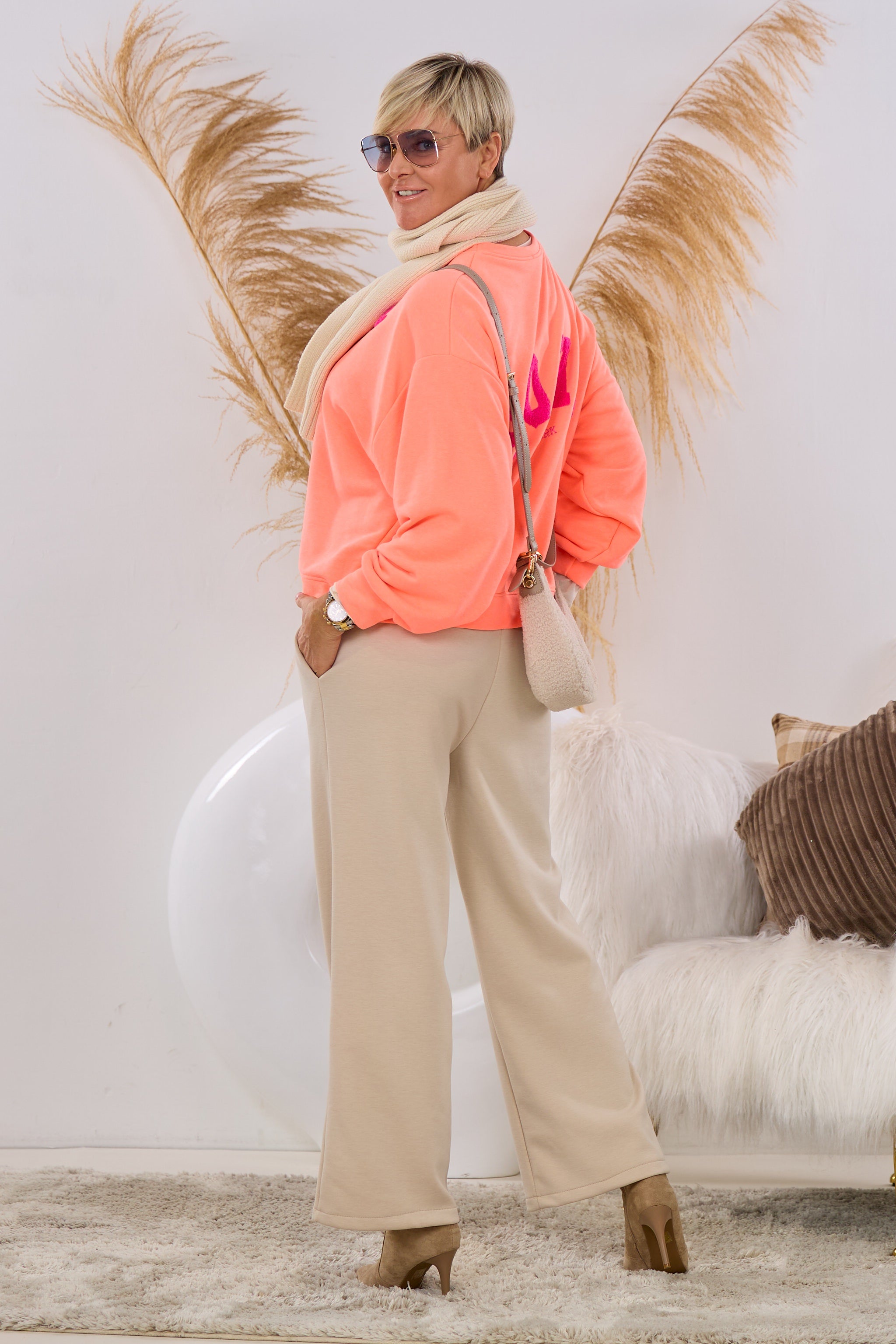 Sweaty SOHO New York, neon apricot