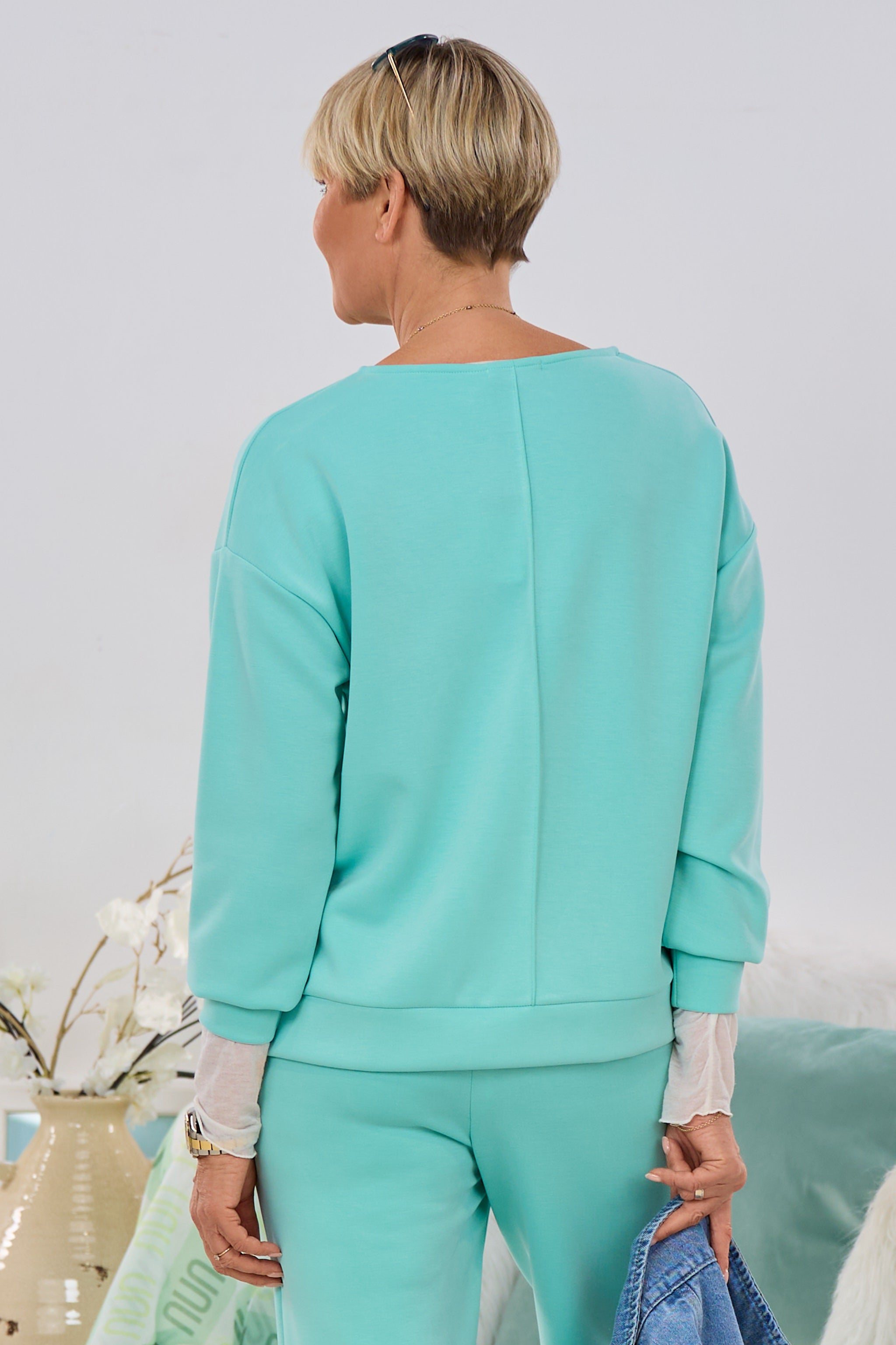 Cozy Shirt mit Mittelnaht, mint