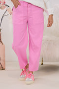 Uni Hose mit aufgesetzten Taschen, rosa