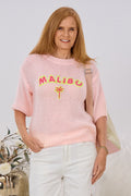 Kurzarm Strickpulli MALIBU, rosa