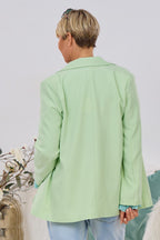 Langer, lässiger Blazer, mint