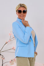 Zwei-Reihiger Blazer, hellblau