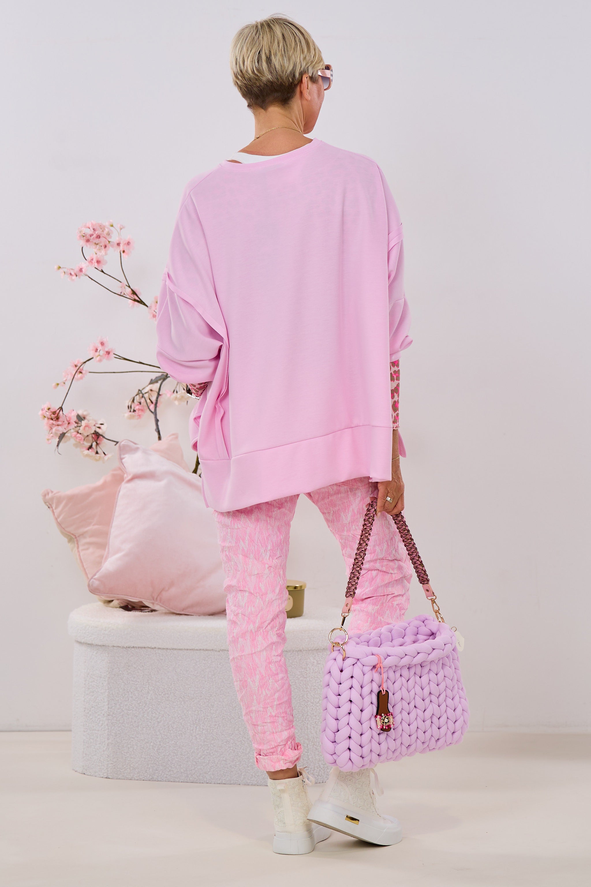 Cozy Sweaty mit außenliegenden Nähten, rosa