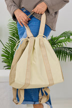 großer Shopper/Rucksack, creme-beige