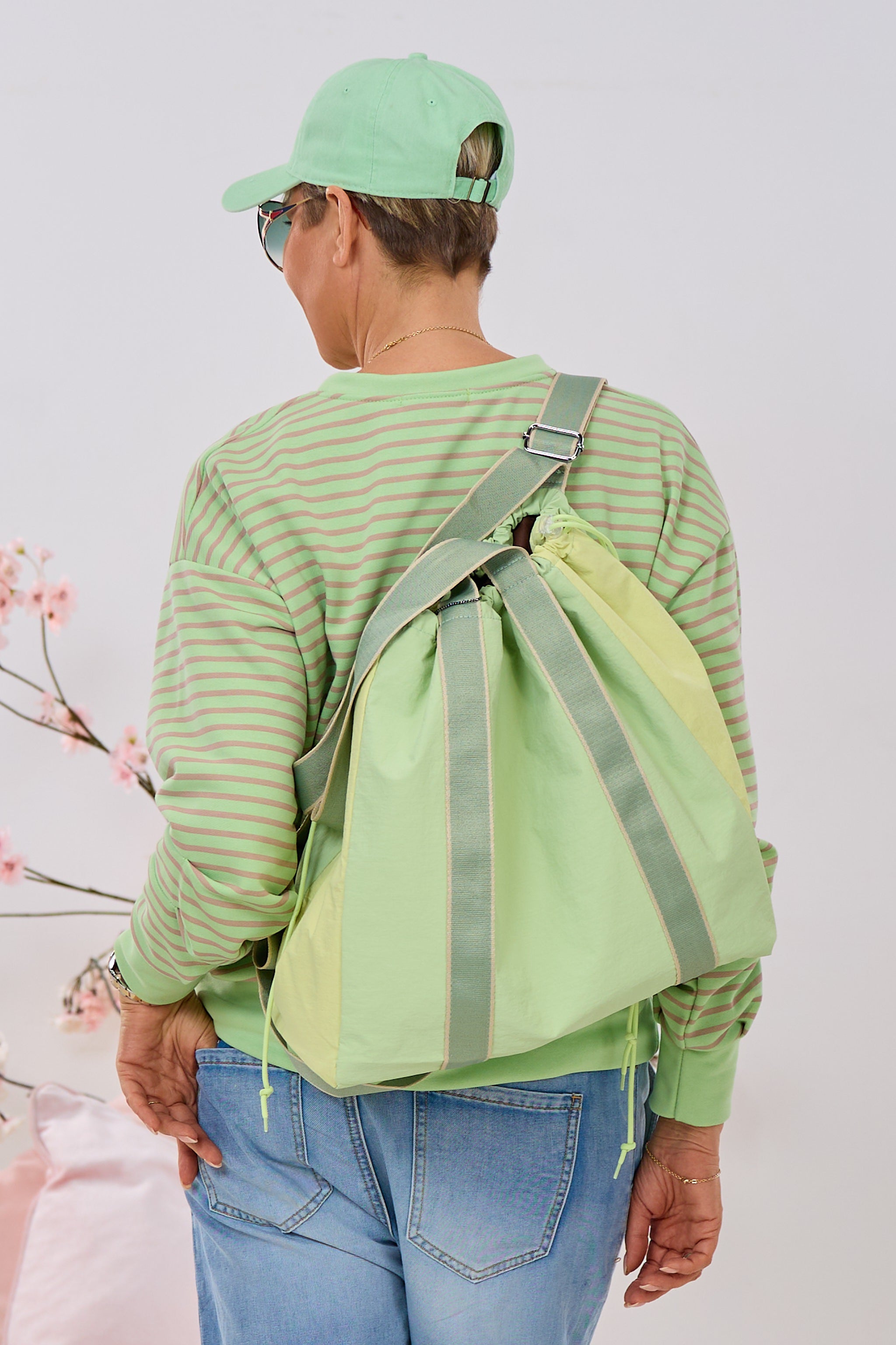 großer Shopper/Rucksack, lindgrün-kiwi