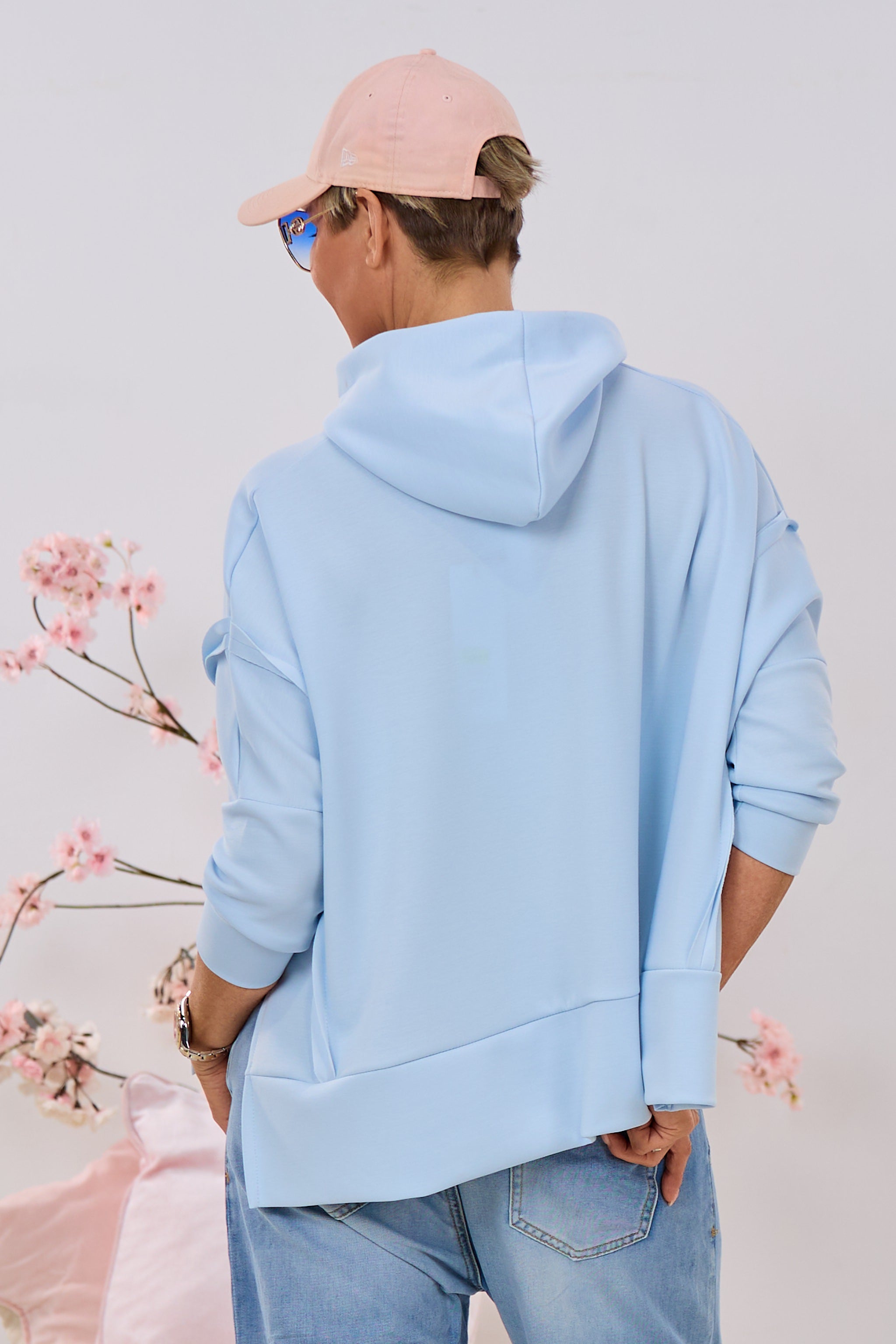 Cozy Hoodie MON CHÉRI PARIS, hellblau-rosa