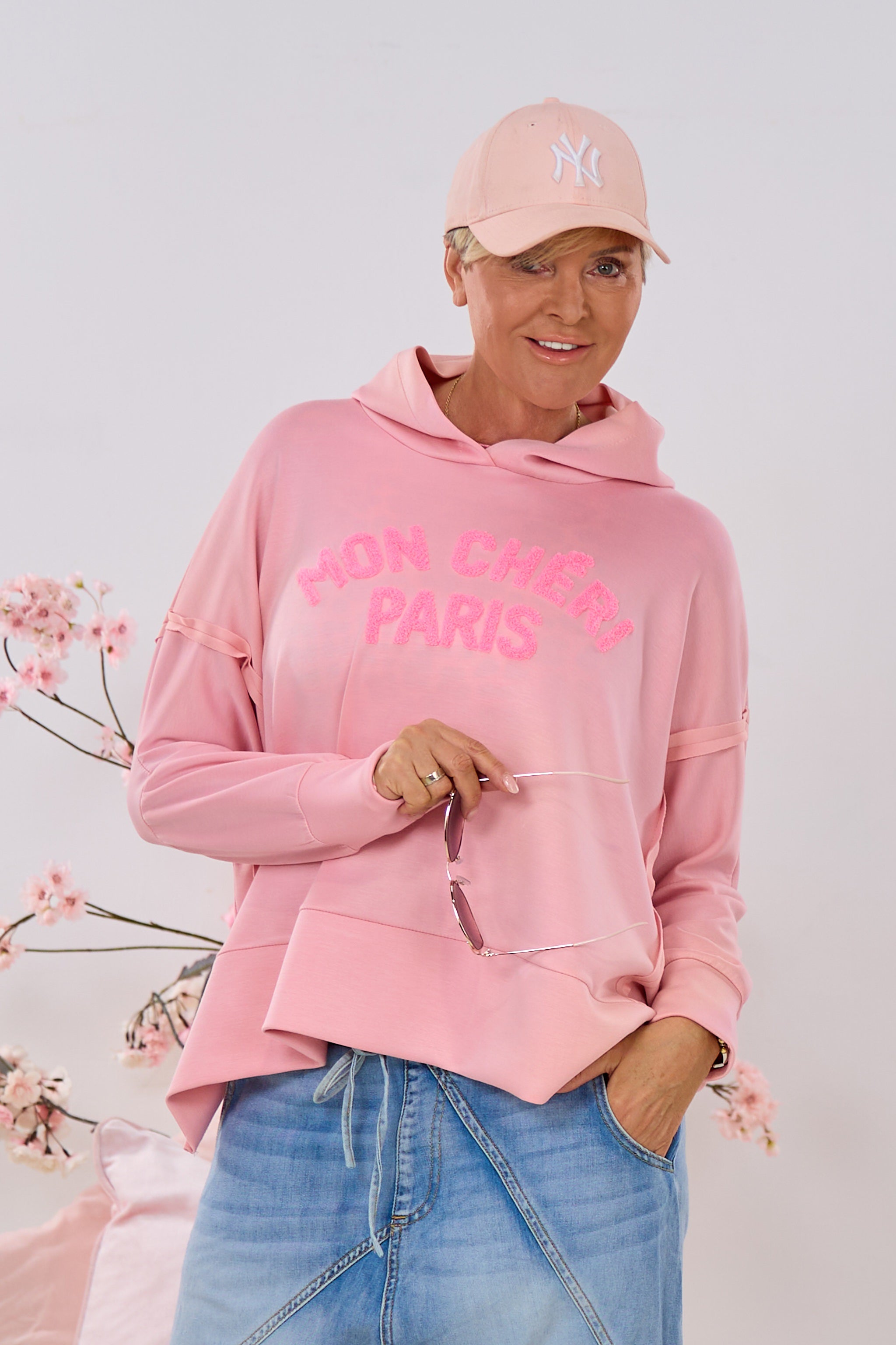 Cozy Hoodie MON CHÉRI PARIS, altrosa-neon pink