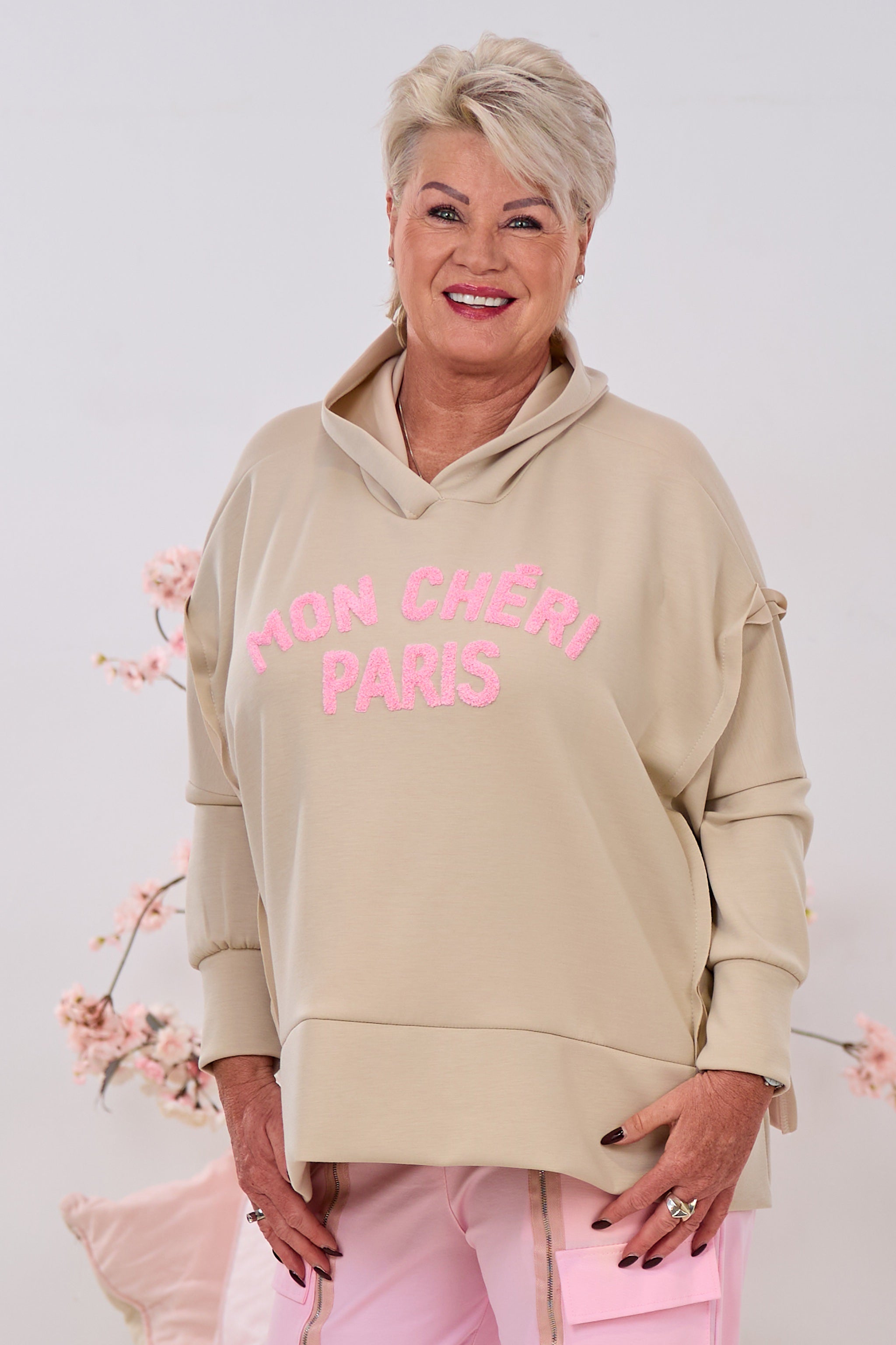 Cozy Hoodie MON CHÉRI PARIS, beige-rosa