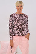 transparentes Longsleeve, leo-rosa