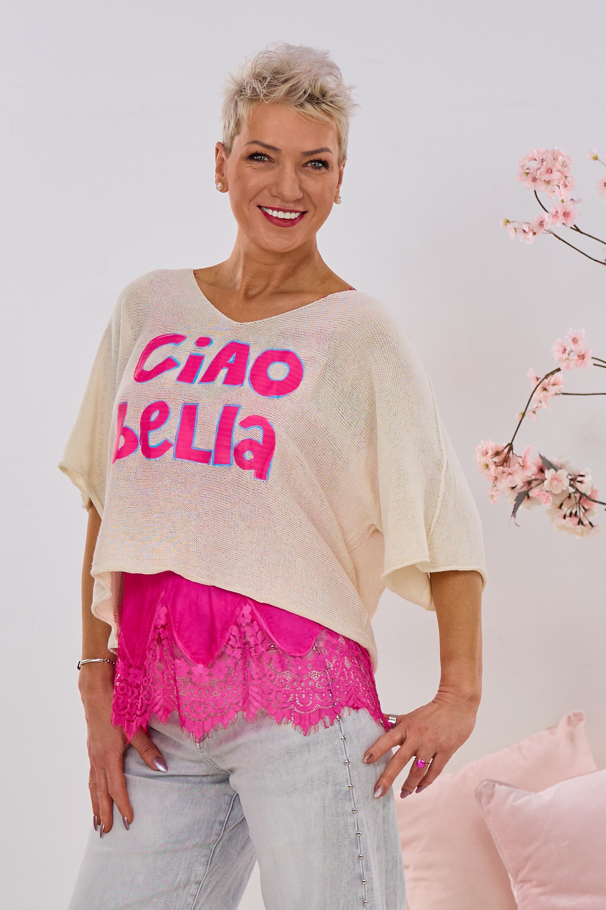 Strickpulli CIAO BELLA, beige-pink