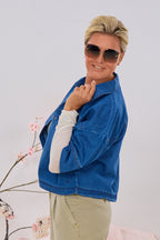 Jeanshemd mit kurzen Ärmeln, denim