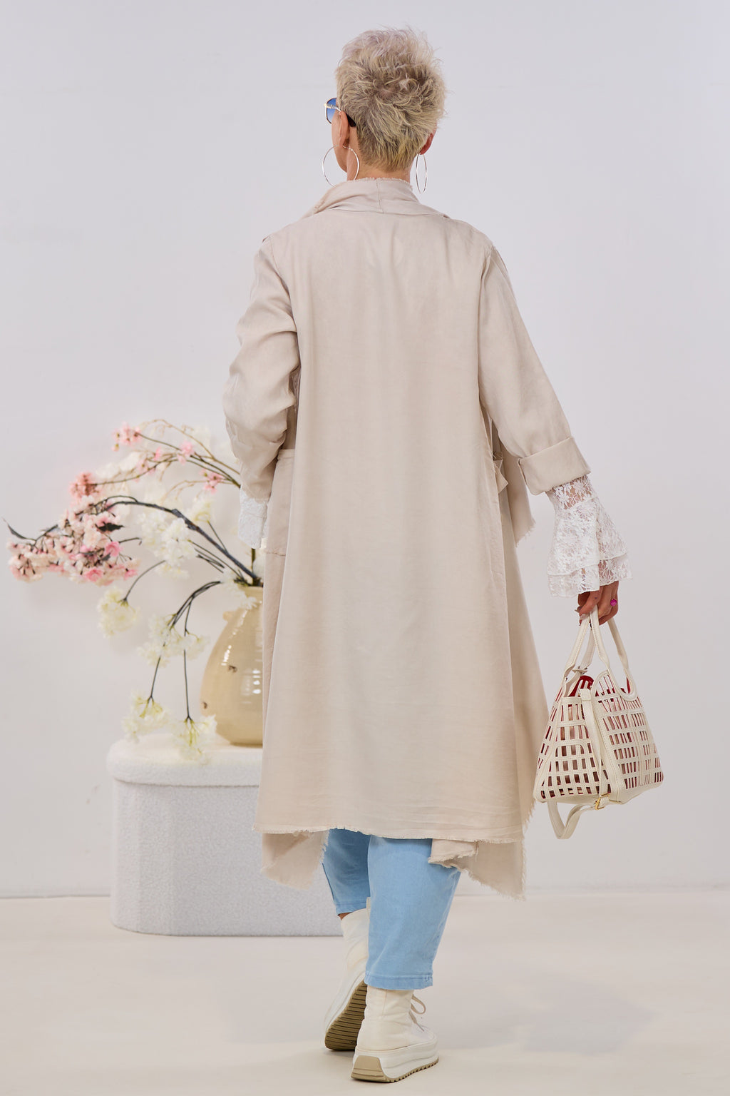 Longjacke - uni, beige