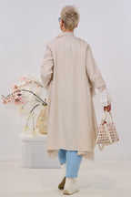 Longjacke - uni, beige