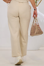 Cozy Hose mit Glitzer, beige